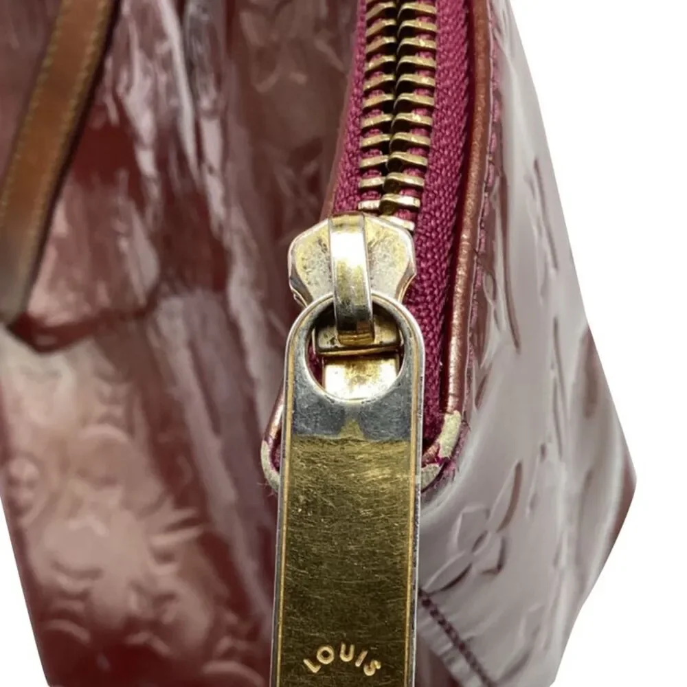 Louis Vuitton Bellevue GM Tote Bag in Burgundy Patent Leather